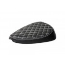 HIGHWAY HAWK Sitzbank Bobber Typ 2 Diamond, schwarz mit weißen Nähten (Stück)
