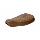 HIGHWAY HAWK Sitzbank Bobber Typ 3 Tuck N' Roll Diamond, Vintage braun (Stück)