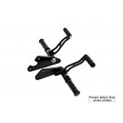 HIGHWAY HAWK Fußrastenanlage Speed, gefräste Hebel Triumph, +13 cm, schwarz (Stück)