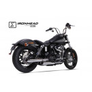 IRONHEAD Edelstahl Auspuff Harley-Davidson Dyna Street Bob, 06-16 (Paar)