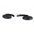 HIGHWAY HAWK Spiegel Gunner CNC schwarz-Alu,(Satz) universal M10 incl.Yamaha rechts und Harley-Davidson Adapter (Satz)