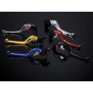 ABM Synto Kupplungshebel, schwarz/silber, lang, diverse Modelle Kawasaki und Yamaha (Stück)