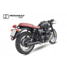 IRONHEAD Edelstahl Auspuff Triumph Bonneville T100, 07-15 (Paar)