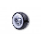 HIGHSIDER LED Scheinwerfer FLAT TYP 9 mit Standlichtring, schwarz, seitliche Befestigung (Stück)