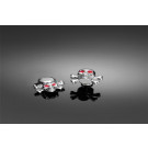 HIGHWAY HAWK M6 Skull and Bones Muttern ABS in chrom (Satz)