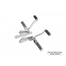 HIGHWAY HAWK Fußrastenanlage Classic, gepolsterte Hebel Yamaha, +12 cm, chrom (Stück)