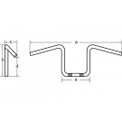 FEHLING Lenker APE Hanger Narrow Style High 1 Zoll, H35, schwarz universal (Stück)