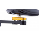 HIGHSIDER HIGHSIDER Lenkerendenspiegel WAVE, schwarz mit goldfarbenem Versteller (Paar)