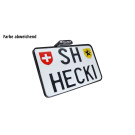 HeinzBikes SLIP INN Kennzeichenhalter inkl. Kennzeichenbeleuchtung, chrom, Schweizer Ausführung