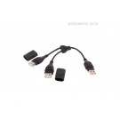 OPTIMATE Adapterkabel USB-Stecker auf 2x USB-Kupplung (No.110) (Stück)