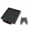 HIGHSIDER CNC Kennzeichen Halteplatte mit Uni- Halter Typ 1, schwarz eloxiert (Set)