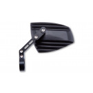 HIGHSIDER HIGHSIDER Lenkerendenspiegel WAVE, schwarz mit schwarzem Versteller (Paar)