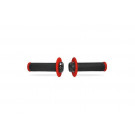 PROGRIP Lenkergriffe 708, schwarz/rot, Lock-On Grips (Paar)