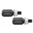HIGHSIDER CNC LED Blinker/Positionslicht LITTLE BRONX, titan, getönt, E-geprüft, Paar
