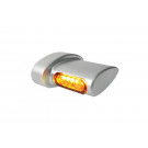 HeinzBikes Winglets MICRO LED Blinker, alle HARLEY-DAVIDSON Modelle 93-, chrom seidenmatt (Paar)