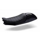 HIGHWAY HAWK Sitzbank Cafe Racer Classic Tuck 'N Roll, schwarz, ABS unlackiert (Stück)