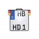 HeinzBikes ALL-INN 2.0 Kennzeichenhalter mit KNZ-Beleuchtung 3in1 Blinker Brems-& Rücklicht, schwarz (Stück)