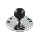 RAM Mounts runde Chrom-Basisplatte (AMPS) - Grundplatten-Ø 63,5 mm, B-Kugel (1 Zoll) (Stück)