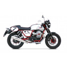 ZARD- Auspuff Moto Guzzi V7 Cafe Racer/Cafe Classic, poliert 2-2, + Kat. (Stück)