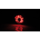 SHIN YO LED-Rücklicht MADISON, schwarze runde Basisplatte, getöntes Glas (Stück)