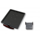 HIGHSIDER CNC Kennzeichen Halteplatte mit Uni- Halter Typ 3, schwarz eloxiert (Set)