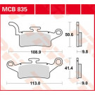 TRW Lucas Bremsbelag MCB835 (Satz)