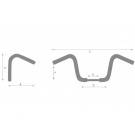 HIGHWAY HAWK Lenker Fat Wishbone chrom (Stück)
