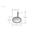 HIGHSIDER Lenkerendenspiegel CONERO mit LED Blinker, schwarz eloxiert (Stück)