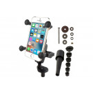 RAM Mounts Motorradhalterung mit X-Grip Universal Halteklammer für Smartphones - Lenkerkopf-Adapter (Stück)