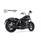 IRONHEAD Edelstahl Auspuff Harley-Davidson Dyna Street Bob, 06-16 (Paar)
