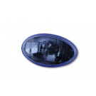 H4 Einsatz oval, Klarglas blau eingefärbt, mit Standlicht (Stück)