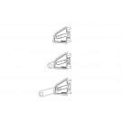 HIGHSIDER CNC Alu Lampenhalter Set EXTEND für Ø 42-43 mm, längenverstellbar, schwarz (Set)