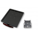 HIGHSIDER CNC Kennzeichen Halteplatte mit Uni- Halter Typ 2, schwarz eloxiert (Set)